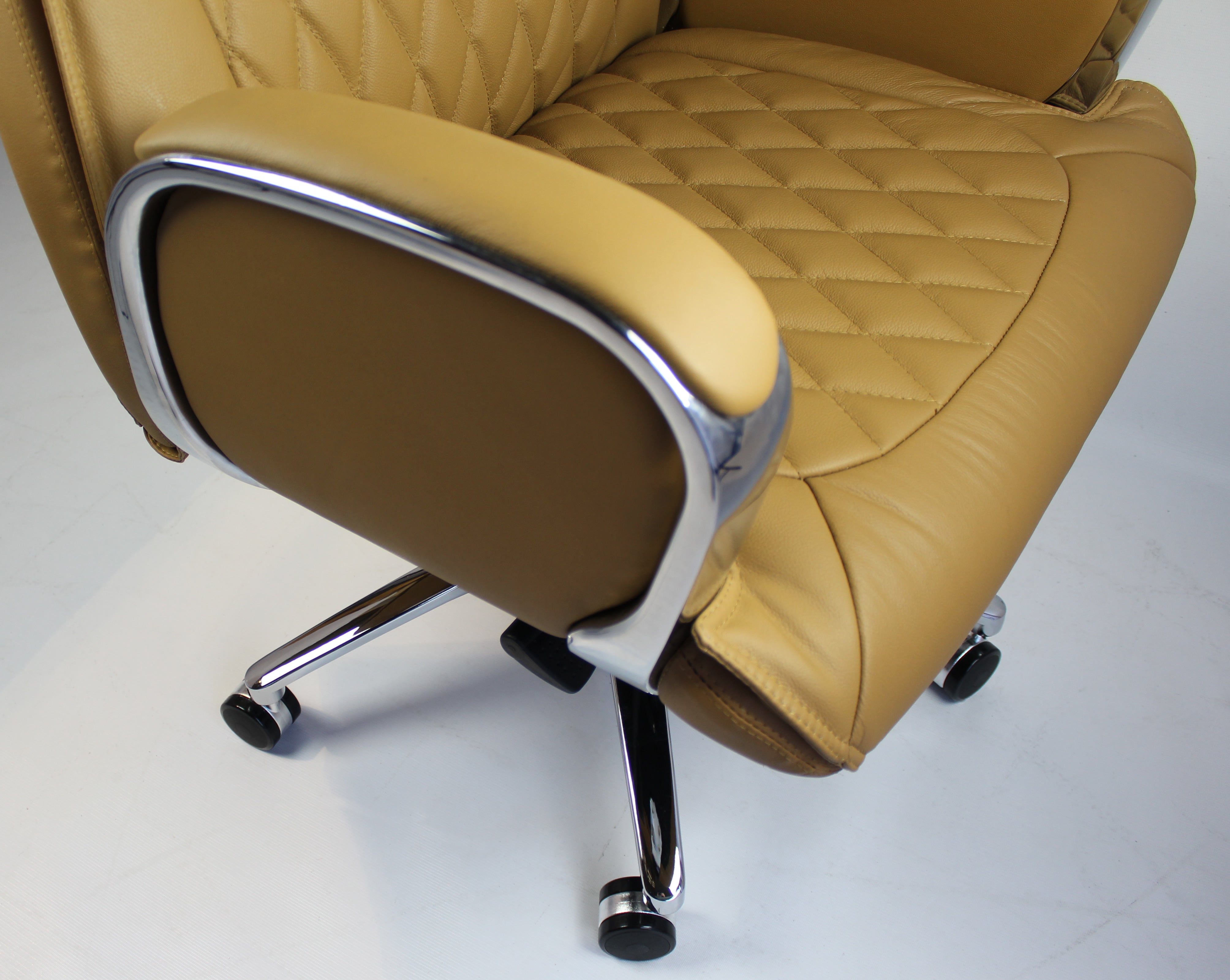 Beige Leather Executive Office Chair - CHA-1202A